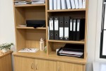Office Wall Unit, Computer screen, Under Desk Drawers, small box with ...