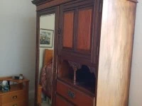 A very old wooden wardrobe