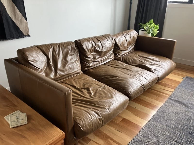 NOOD Leather couch - Wellington pick up