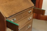 Honey Oak Writing Desk - Art Deco.