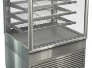 Second-hand refrigerated glass display cabinet on castors, Second-hand...