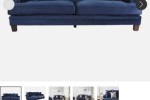 Early Settler Lisette 3.5 Seater Velvet Sofa Celeste Indigo