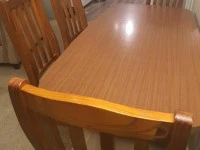 Dining table, Dining chair, Dining chair, Dining chair, Dining chair