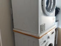 King bed, double bed, fridge, dryer, washing machine, l-shaped couch, ...