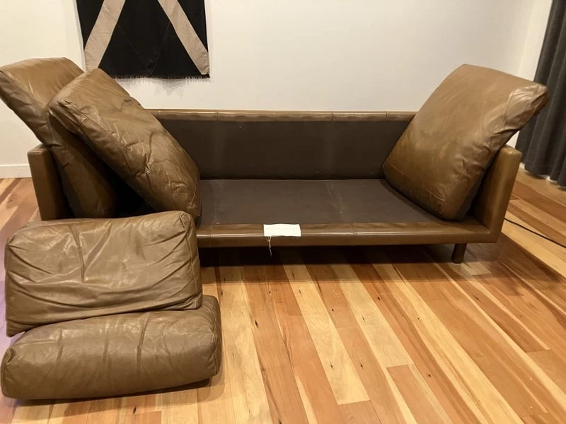 NOOD Leather couch - Wellington pick up