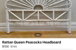 Queen rattan head rest