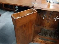 Vintage oak sewing machine and table