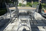 8 Superb Quality Outdoor Wrought Iron Dining Chairs