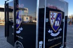 Single Axel enclosed Trailer Approx. 1.8m wide x 2.4m long x 2m high.