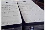 2x Long single electric beds & mattresses