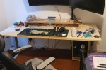 Queen bed, 400 litre fridge, square table approx 1 5m, 3seater sofa, e...