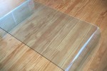 +Stunning curved glass coffee table+