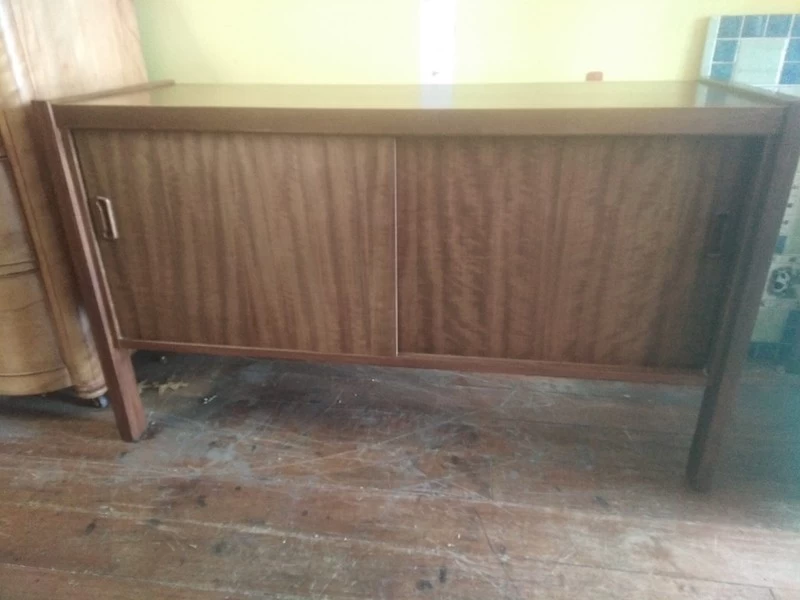 ## vintage mid century wooden sideboard ##