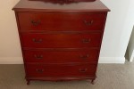 Vintage Red Mahogany Tall Boy 12367