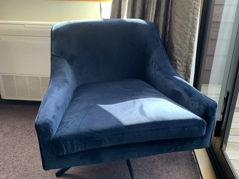 Chair - blue, Chair - grey, Lounger, Metal book case