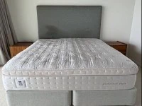 King Size King Koil Distinction Plush Mattress + Base + Upholstered He...