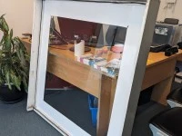 Wooden window frame with glass 1250x1250mm