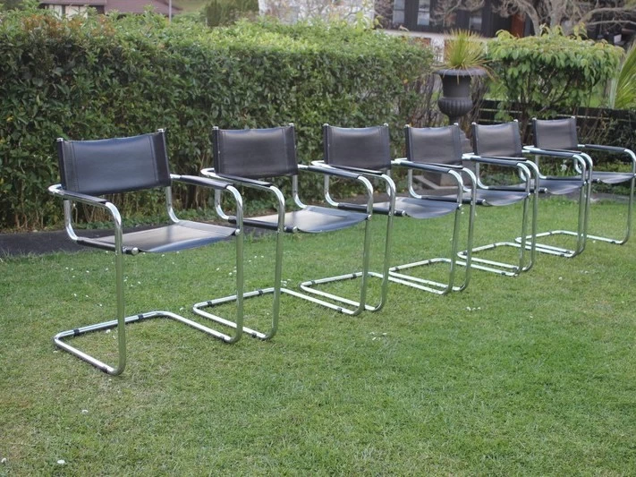 Mid Century Italian Cantilever Chairs x 6