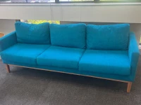 3 seater couch, Triangle shaped coffee table