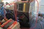 King size bed, qty. 4x appliances 0.7m x 0.7 x 1.2m, qty. 2x cabinets ...
