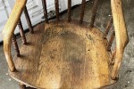 APRIL SALE >> Antique Spindle Back Arm Chair: Oak, or Elm and Ash