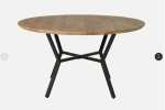 Round dining room table 140cm diameter, dining room chair