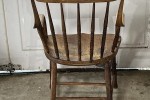 APRIL SALE >> Antique Spindle Back Arm Chair: Oak, or Elm and Ash