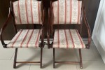2 Antique wooden folding chairs