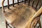 APRIL SALE >> Antique Spindle Back Arm Chair: Oak, or Elm and Ash