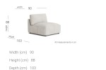 Armless chair