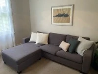 Large Couch with Moveable Ottoman