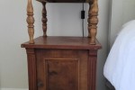 Antique French Walnut Bedside Cabinets with Marble Top (2)