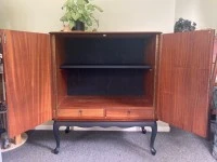 Cabinet with burl feature