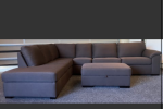 L-shaped sofa with pullout bed