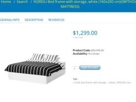 IKEA NORDLI BED - mattress not included