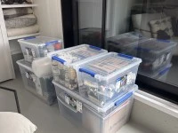 Box small (3), Table trestle, Trestle legs, Boxes (2)