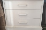 2 queen size beds, A wooden table, Drawer (2), Drawer, Fridge, Washing...
