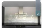 Large glass splash back