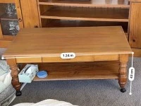 Dresser, Large bookcase, Coffee table, Side table, Shelves (3), Old tr...