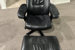 Small leather recliner