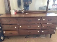 King bed, Queen bed, Dresser, Dining table with 5 chairs, 198 litre fr...
