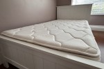 King Single with mattress - solid wood slate - great condition