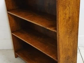 Solid oak timber bookshelf