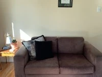 Suede brown couch