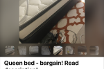 Queen bed and base