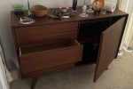 3-seat wooden Sofa, Dresser/chest of drawers, small filing cabinet, Si...