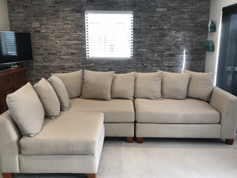Sectional sofa - nz made - natural colour