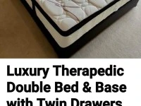 Double bed base and mattress