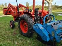 50hp kubota tractor with front end loader and mulcher mower