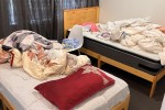 Queen bed, king single bed (2), fridge, washing machine, dryer, tv and...